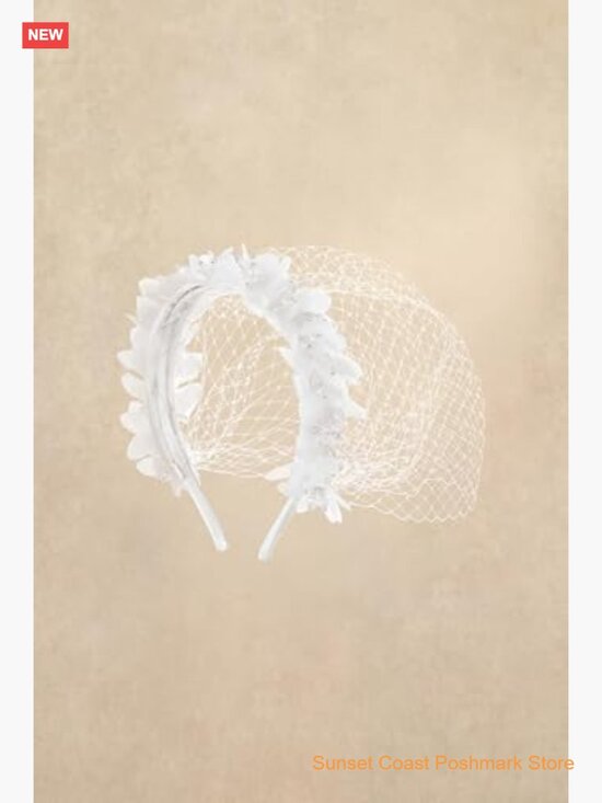 Mesh Veil Headband Women Tea Party 1920s Fascinator Face Veil Bridal Wedding